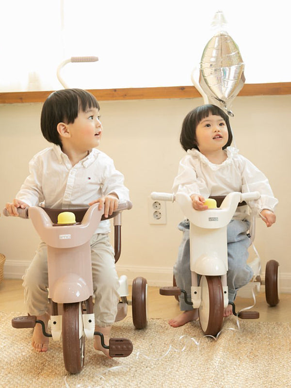 iimo】日本嬰兒・兒童用品品牌#02 三輪車(棕色)｜折叠式｜Tricycle 