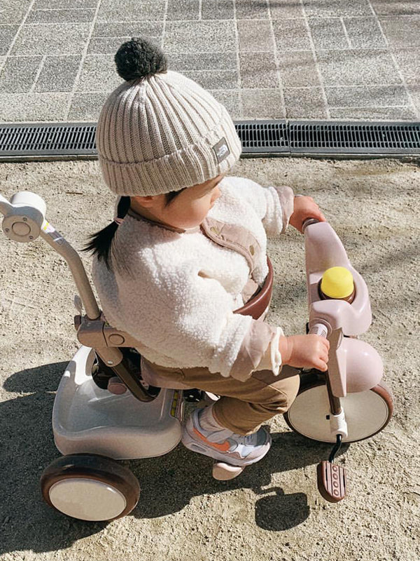 iimo】日本嬰兒・兒童用品品牌#02 三輪車(棕色)｜折叠式｜Tricycle 